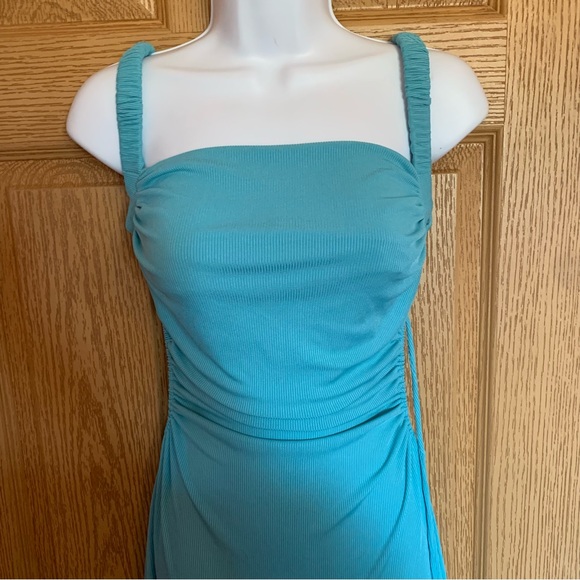 Princess Polly Teal Ribbed Maxi Dress - Picture 3 of 6